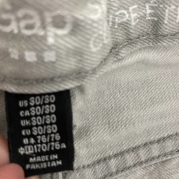 Gap Slim Straight Mens Size 30X30 Gray Light Wash Denim Mid Rise Jeans - Picture 3 of 9